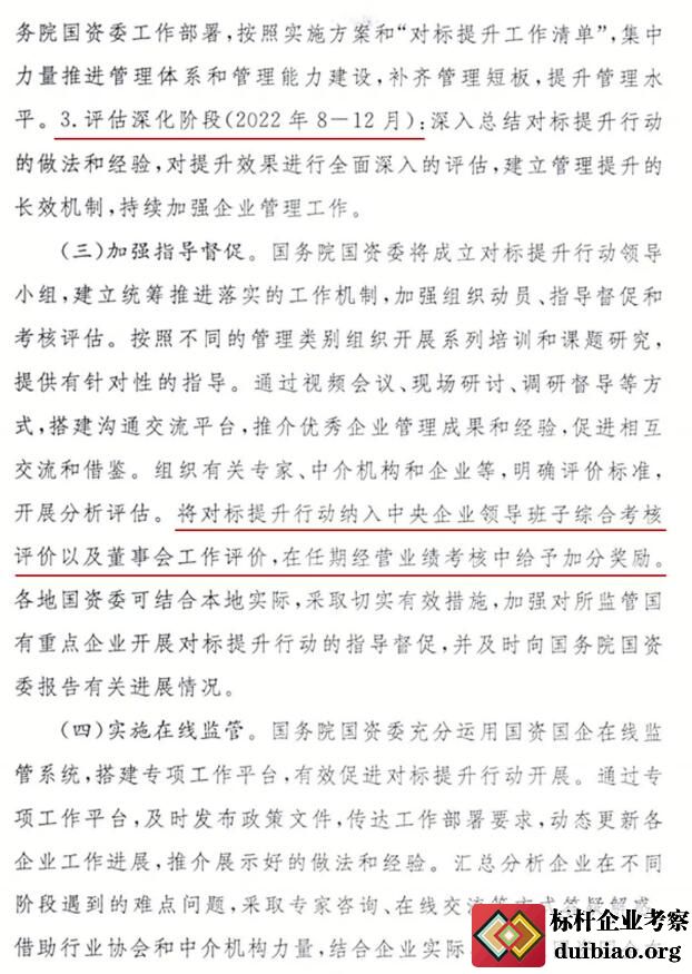 關于開展對標世界一流管理提升行動的通知