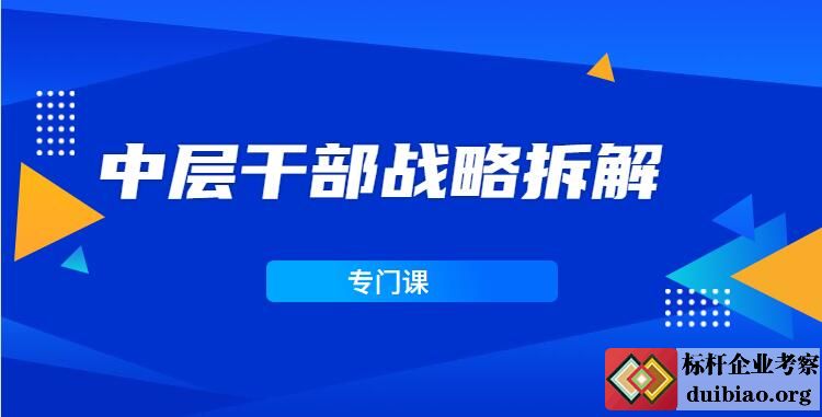 中層干部戰(zhàn)略拆解專門課