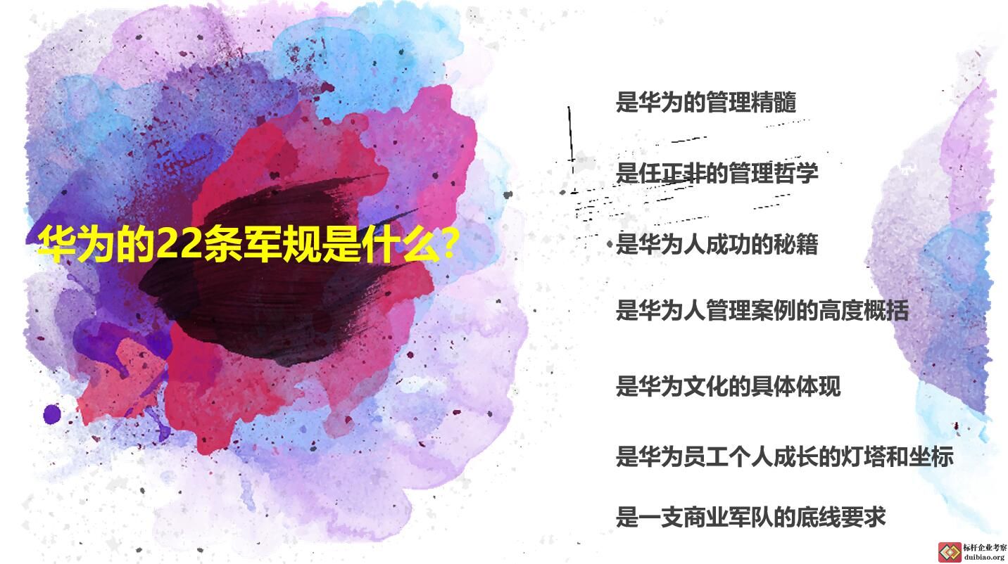 華為的22條軍規是什么?